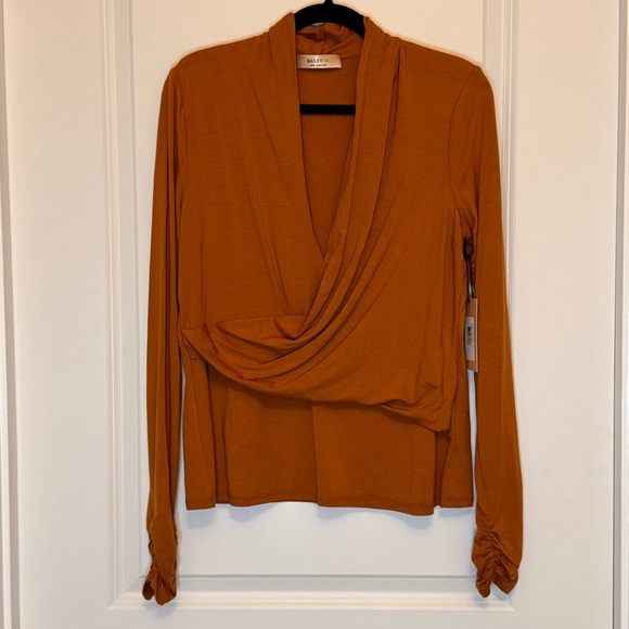 Bailey 44 rami top in cortado Long Sleeve Wrap Blouse - Picture 1 of 3